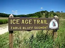 Sign at the Table Bluff segment near Cross Plains
