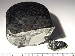 Sample of crystalline indium antimonide