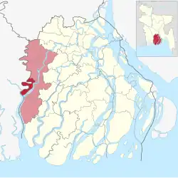 Location of Indurkani Upazila