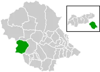 Location within Lienz district