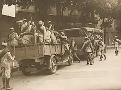 Brazilian Marines arriving to hold back advancing communist troops