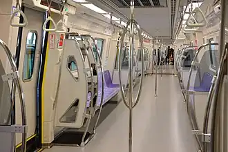 Interior of a Commuter train