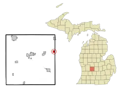 Location of Pewamo, Michigan