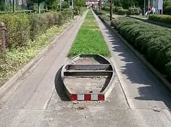 Barrier on the entrance to a busway in Ipswich, England