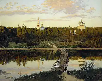 Isaac Levitan, A Quiet Monastery (1890)