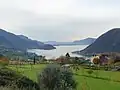 Southern view of Lake Iseo, with Peschiera Maraglio and Sulzano