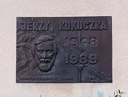 Memorial plaque Jerzy Kukuczka in Istebna