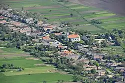Aerial view of the village