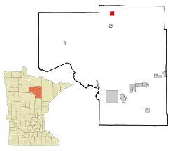 Location of the city of Effie within Itasca County, Minnesota