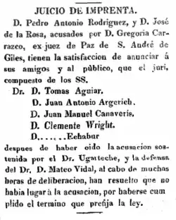 news concerning the town of San Andrés de Giles.