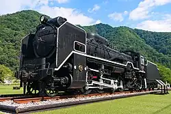 D51 745 in front of Minakami Station in September 2024