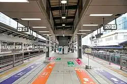 Tōhoku Shinkansen platform in 2021