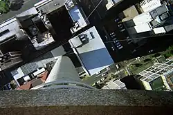 View straight down from the Hillbrow Tower.