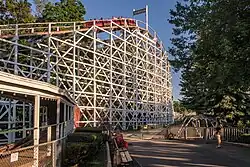 Train on the lift hill