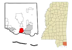 Location of Gautier, Mississippi