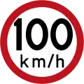 R33 Speed limit (100 km/h)