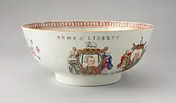 Arms of Liberty Punch Bowl c. 1769