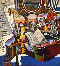 Image 35Joan Miró, Horse, Pipe and Red Flower, 1920, abstract Surrealism, Philadelphia Museum of Art (from History of painting)