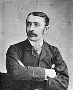 A headshot of John Ambrose Fleming, from 1890