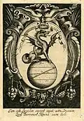 Dragon as personificatoon of Portugal in a 1640s book.