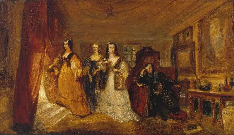 , Countess of Carlisle, and Dorothy Percy's Visit to their Father Lord Percy by J.M.W. Turner