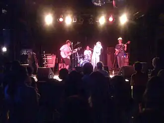Performing at Double Door in 2008 (left to right: Josh, Danny, Erika, Nate.)