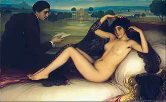 Raquel Meller with her husband, Enrique Gómez Carrillo, in the painting Venus of Poetry, 1913