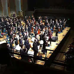 Concert room with an orchestra