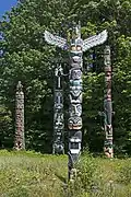 Kakaso'Las totem pole at Stanley Park, Vancouver, Canada