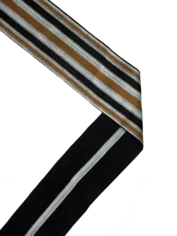 A reversible kaku obi, about 6 centimetres (2.4&nbsp;in) wide