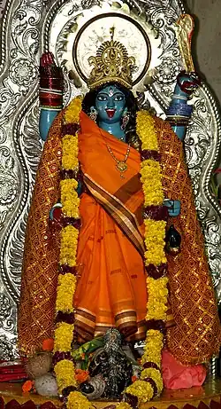 Kali idol at the mandir