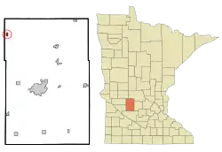Location of Sunburg, Minnesota