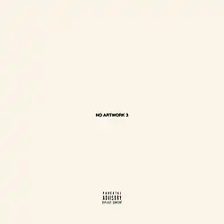 A plain white cover with the text reading, “NO ARTWORK 3”