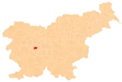 The location of the Municipality of Horjul