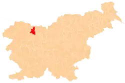 The location of the Municipality of Radovljica