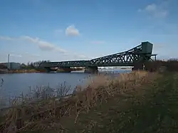 Keadby Bridge from upstream east bank