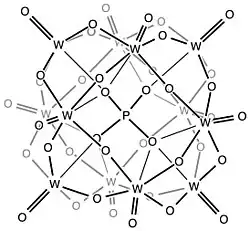 Keggin structure of phosphotungstate anion