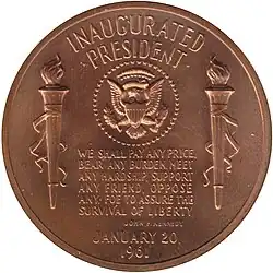 Reverse of Kennedy medal