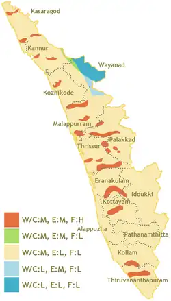 Multi-hazard map of Kerala.