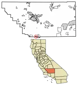 Location of Lake of the Woods in Kern County, California