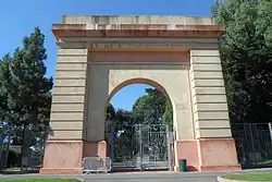 Replica of original Kezar Stadium entrance
