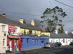 The R761 road through the village