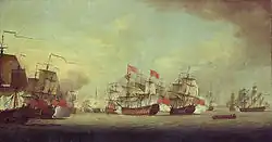 Knowles' Action, the Battle of Havana 1948, painted 1753