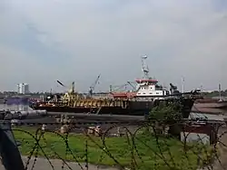 A ship berthing at the western part (KPD-1) of Kidderpore Dock.