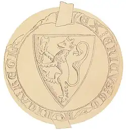 Seal of King Eric II of Norway (1285)