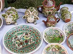 A selection of painted objects