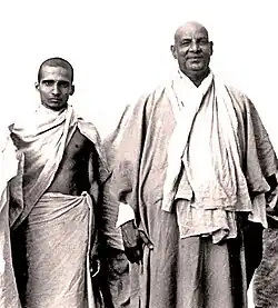Krishnananda and Sivananda (right), c. 1945