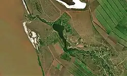 Nizhny Kuchuk village in the lower right