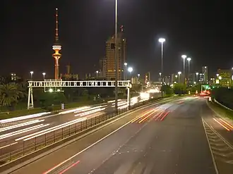 A highway in Kuwait City, Kuwait