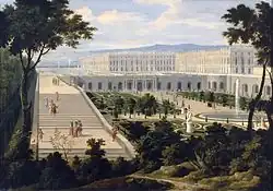 View of the Orangerie in 1695 as painted by Étienne Allegrain and Jean-Baptiste Martin